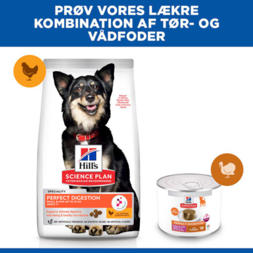 Hill's Adult Perfect Digestion Small & Mini mousse met kalkoen natvoer hond