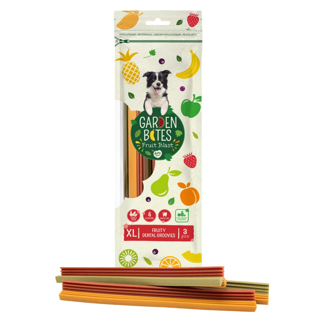 Garden Bites Fruity Dental Groovies hondensnack