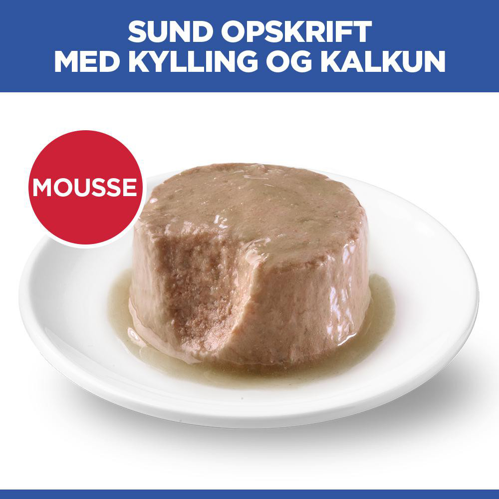 Hill's Kitten & Mother Tender Mousse nat kattenvoer met kip en kalkoen blik
