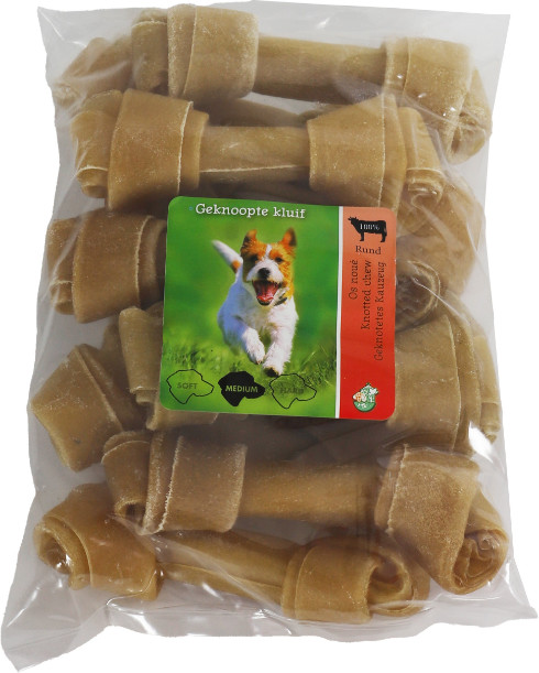 Brekz Rawhide - oksehud knudeben tyggesnack til hunde 13 cm