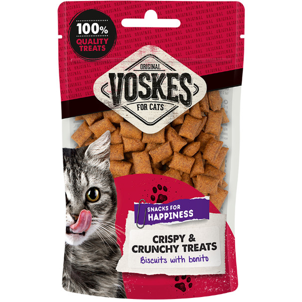 Voskes Crispy & Crunchy met bonito kattensnack (60 g)