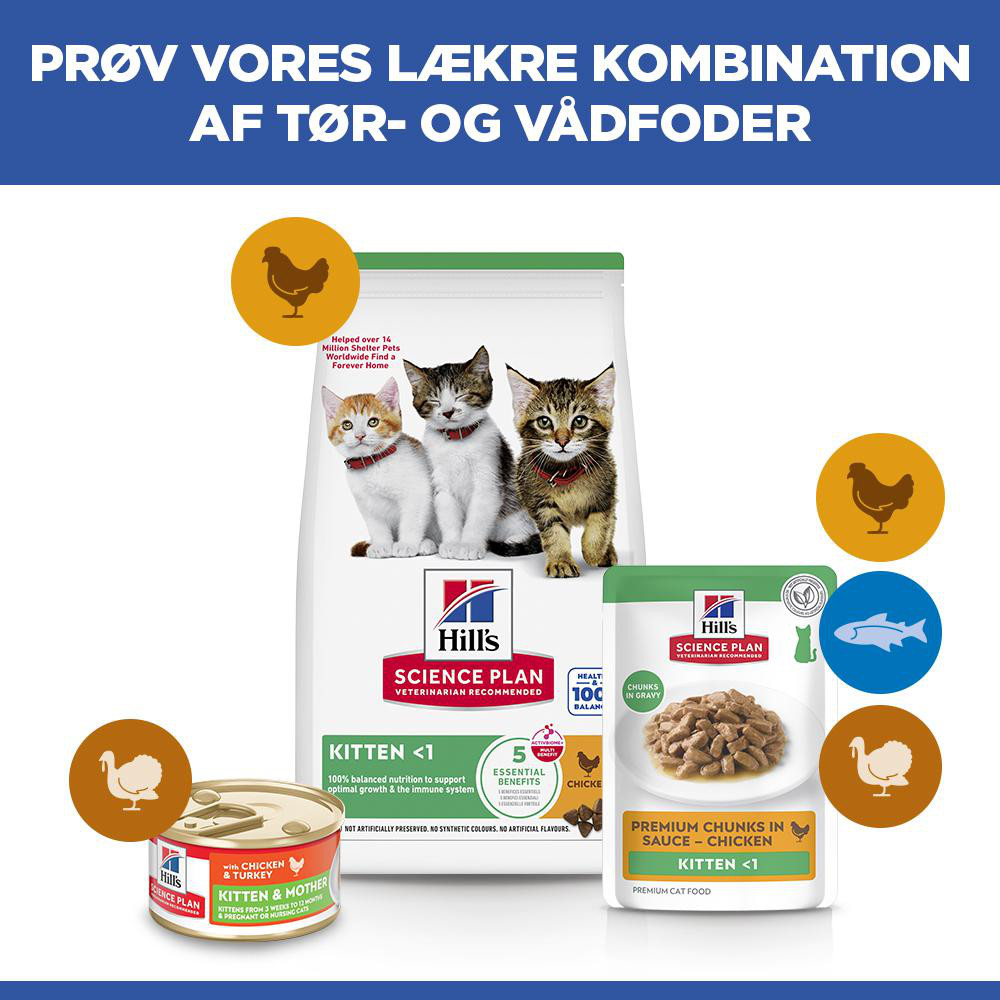 Hill's Kitten nat kattenvoer met kip maaltijdzakje multipack