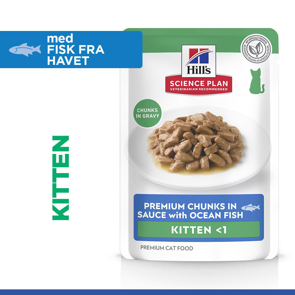 Hill's Kitten nat kattenvoer met zeevis maaltijdzakje multipack