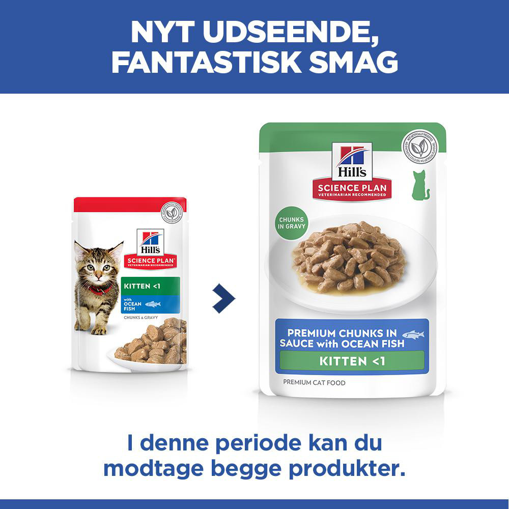 Hill's Kitten nat kattenvoer met zeevis maaltijdzakje multipack