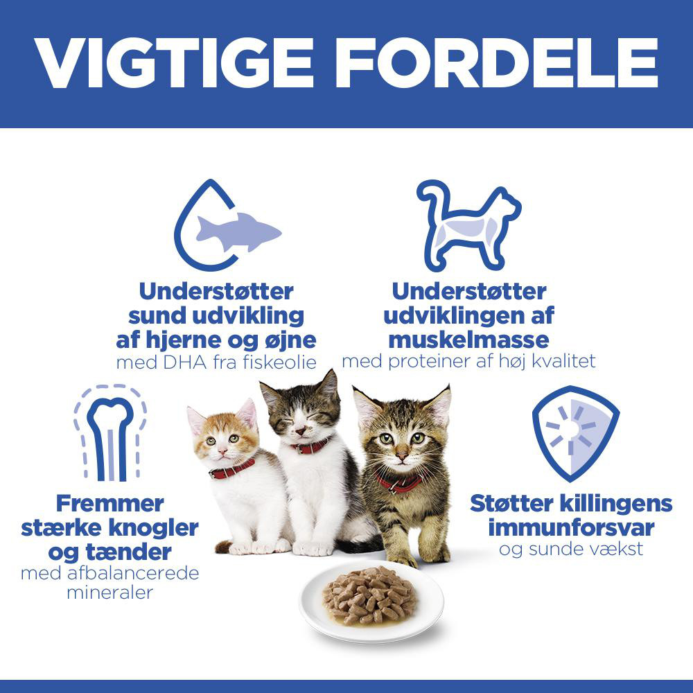 Hill's Kitten nat kattenvoer met zeevis maaltijdzakje multipack