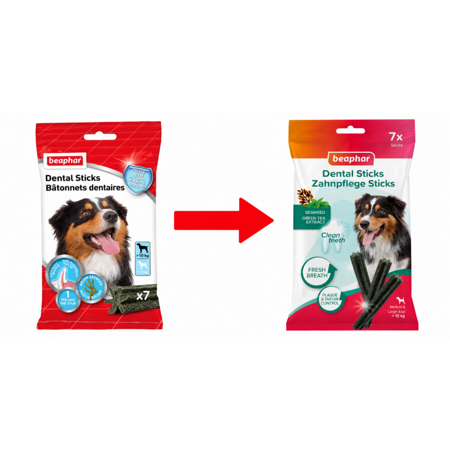 Beaphar Dental Sticks til mellemstore/store hunde