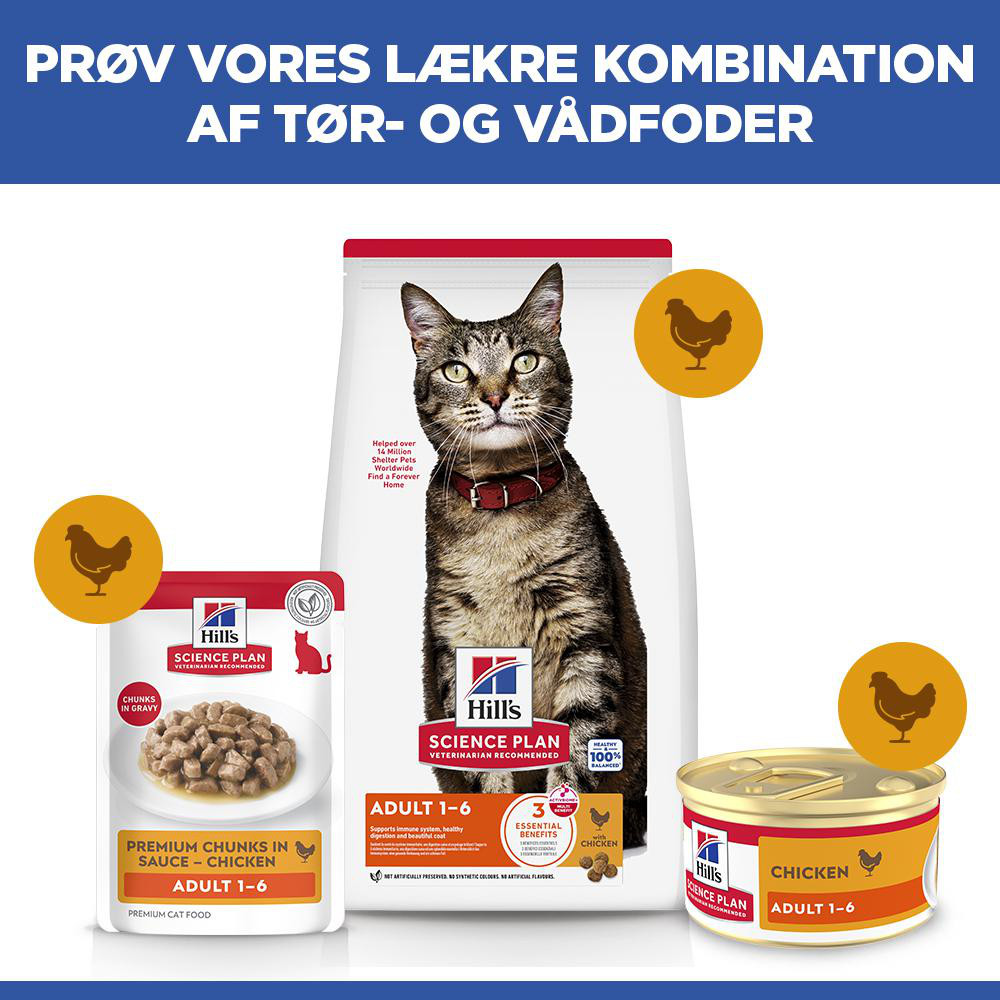 Hill's Adult vådfoder til katte med kylling (mousse, dåse)