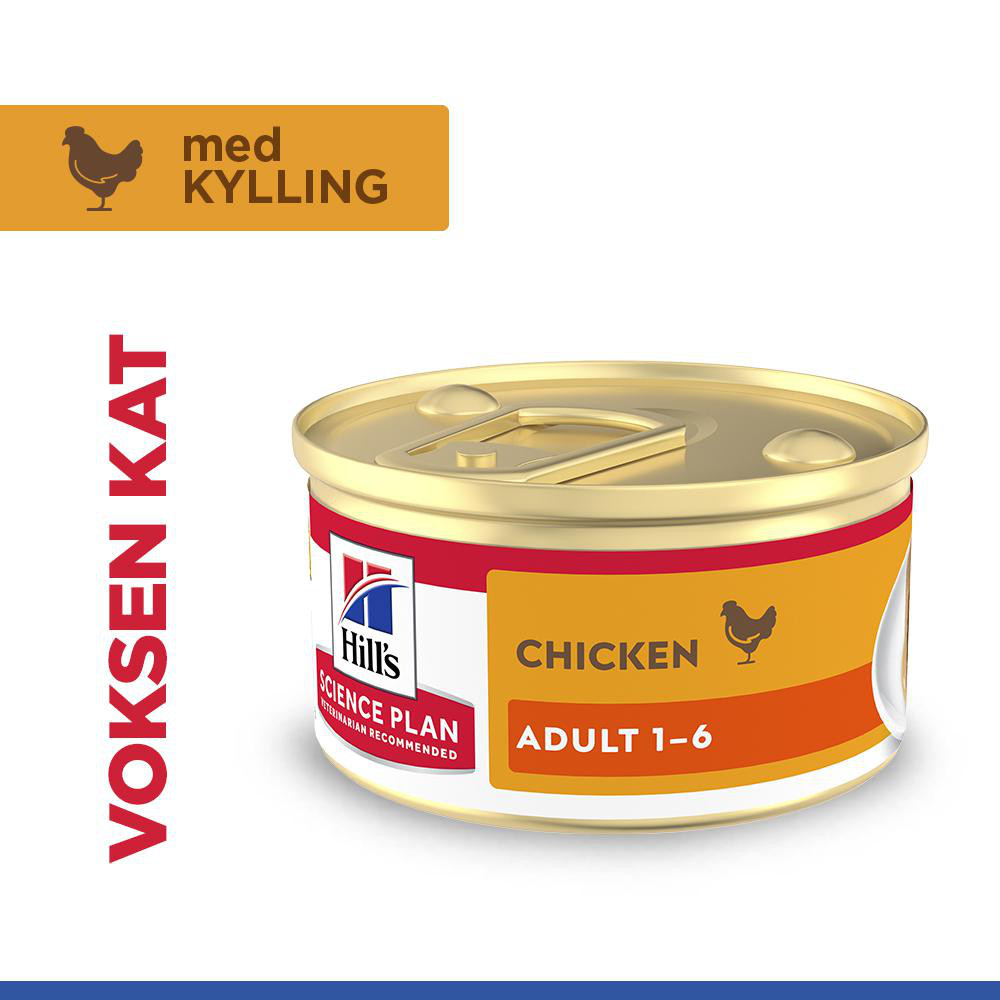 Hill's Adult vådfoder til katte med kylling (mousse, dåse)