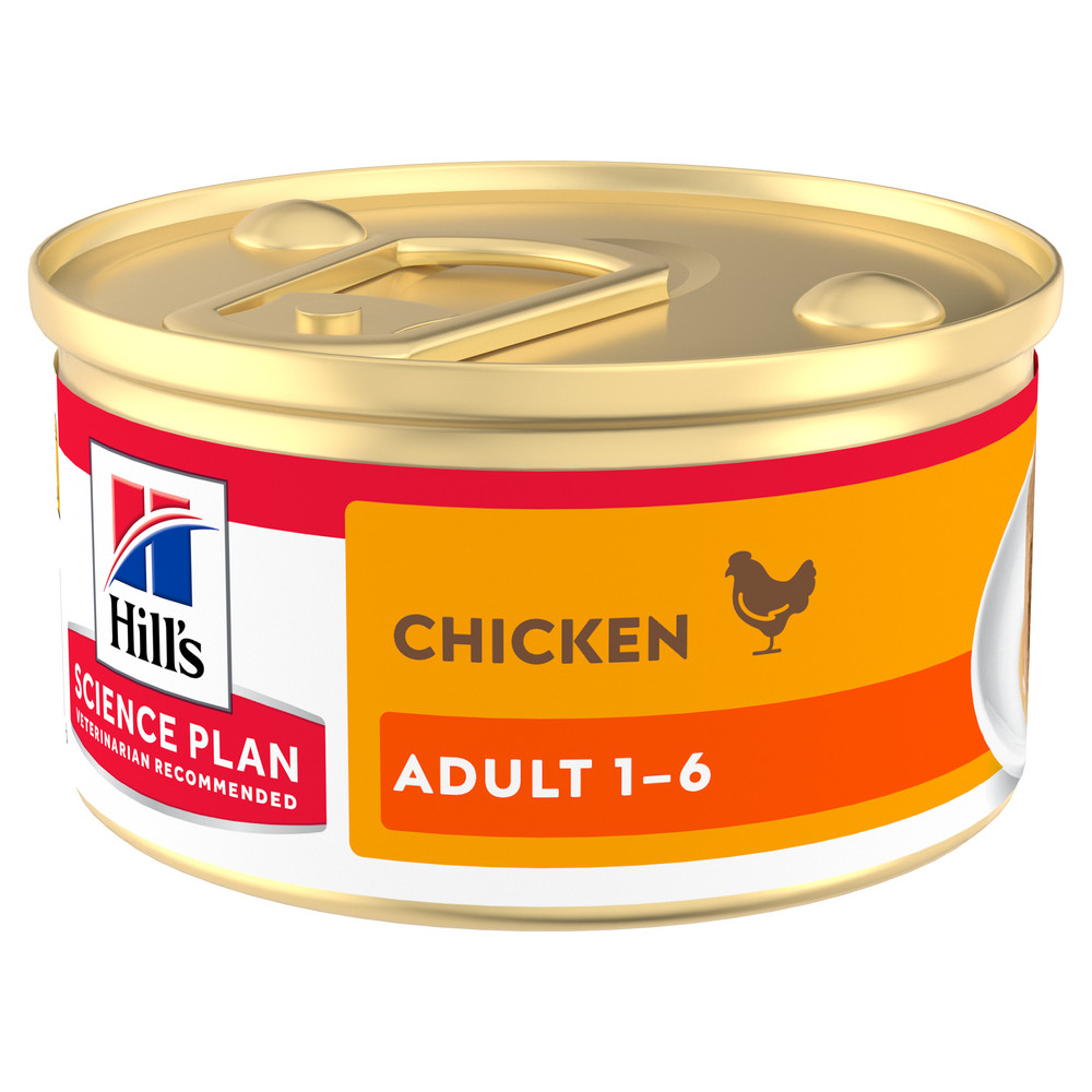 Hill's Adult vådfoder til katte med kylling (mousse, dåse)