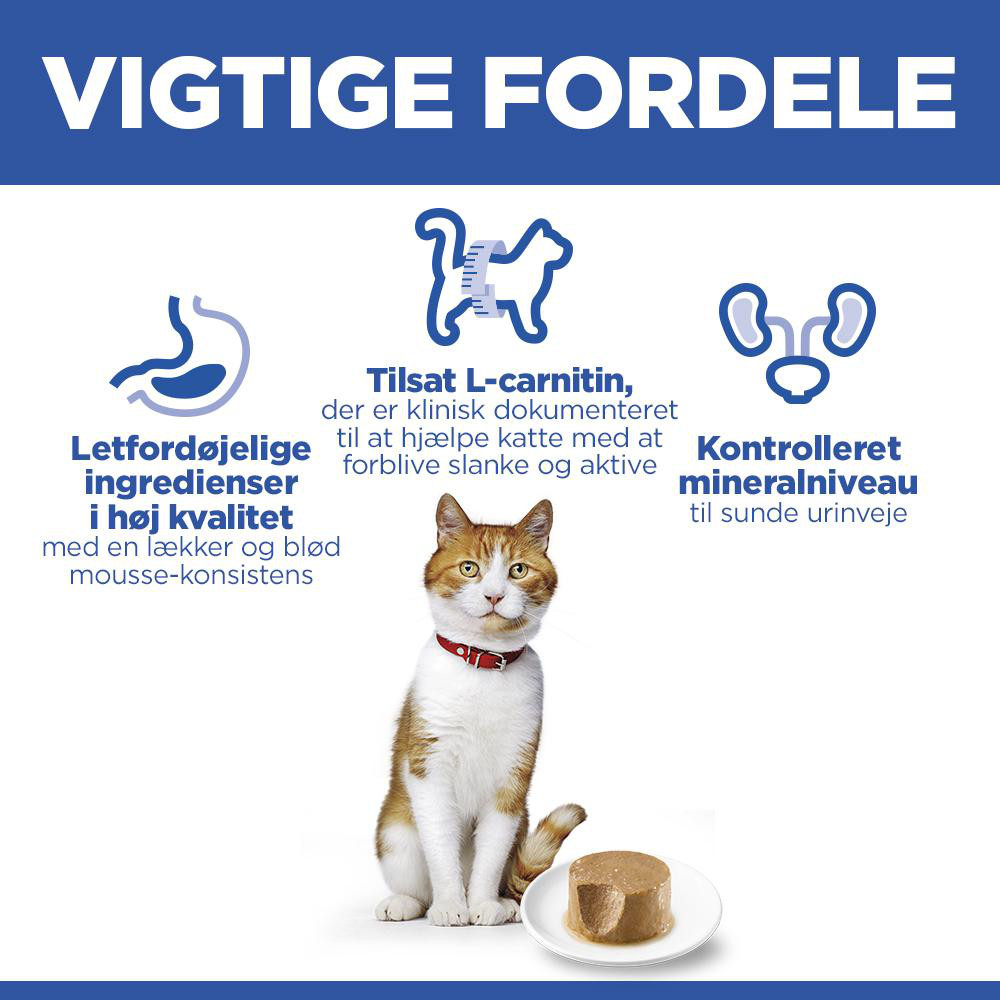 Hill's Adult Sterilised Cat vådfoder til katte med kylling (mousse, dåse)