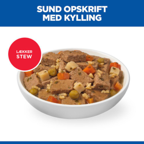 Hill's Mature Adult vådfoder til katte med kylling & grøntsager (stew, dåse)