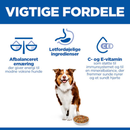 Hill's Mature Adult vådfoder til katte med kylling & grøntsager (stew, dåse)