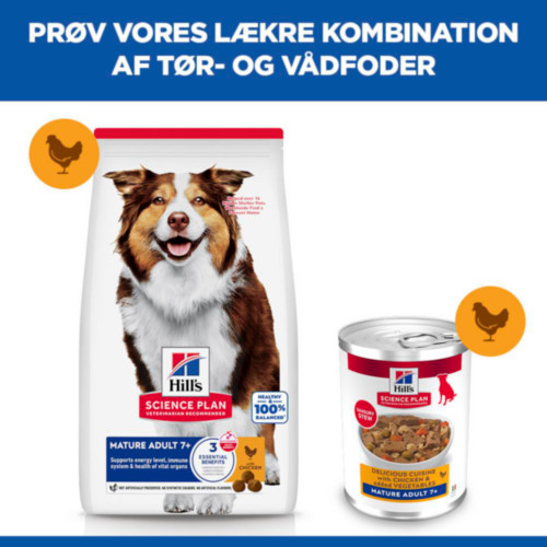 Hill's Mature Adult vådfoder til katte med kylling & grøntsager (stew, dåse)