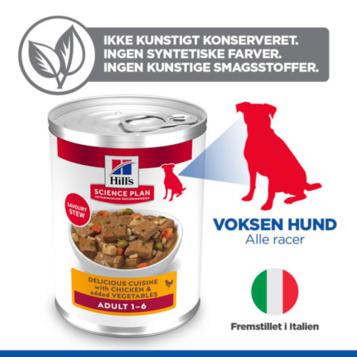 Hill's Adult vådfoder til katte med kylling & grøntsager (stew, dåse)