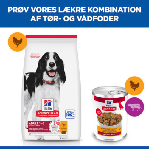 Hill's Adult vådfoder til katte med kylling & grøntsager (stew, dåse)