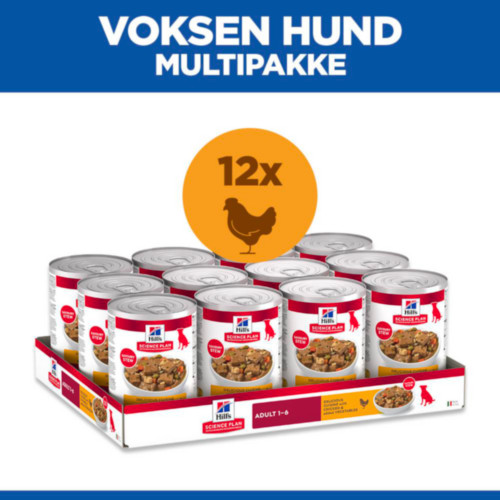 Hill's Adult vådfoder til katte med kylling & grøntsager (stew, dåse)