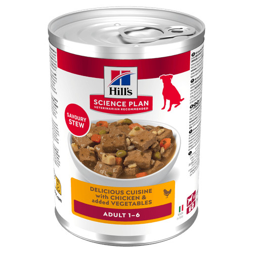 Hill's Adult vådfoder til katte med kylling & grøntsager (stew, dåse)
