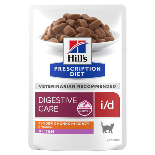 Hill's Prescription Diet Kitten I/D Digestive Care vådfoder til katte med kylling (portionsposer)