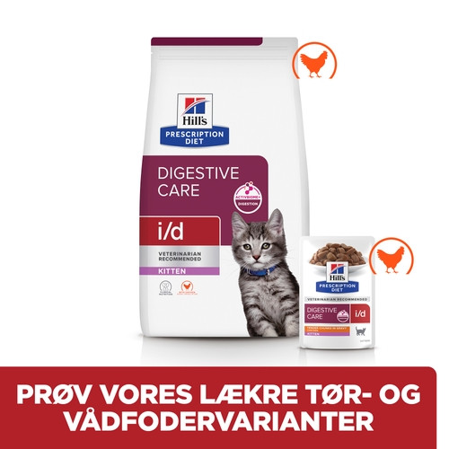 Hill's Prescription Diet Kitten I/D Digestive Care kattefoder med kylling