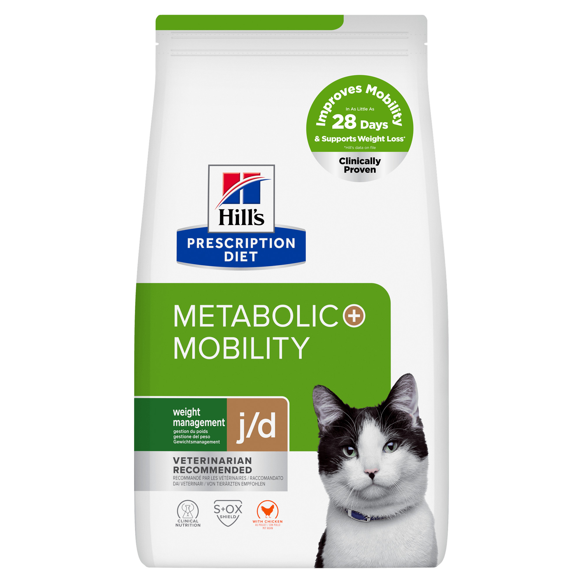 Hill's Prescription Diet J/D Weight Metabolic + Mobility kattefoder med kylling